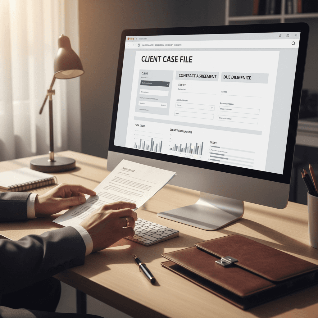 Legal documents and contracts on a modern corporate desk